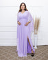 VESTIDO MANGA MORCEGO LISO VESTIDO DE FESTA PETRA FINA LILAS M